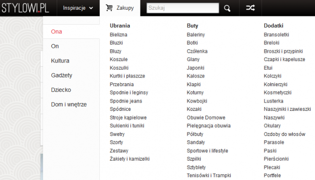 Moduł "Zakupy" na Stylowi.pl